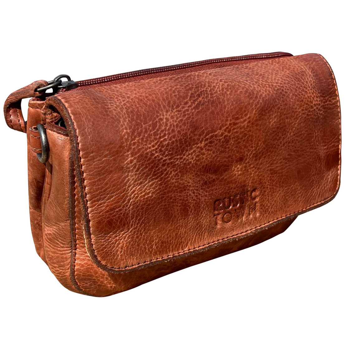 Leather Wallet Travel Purse Waist Bag for Women, Brown