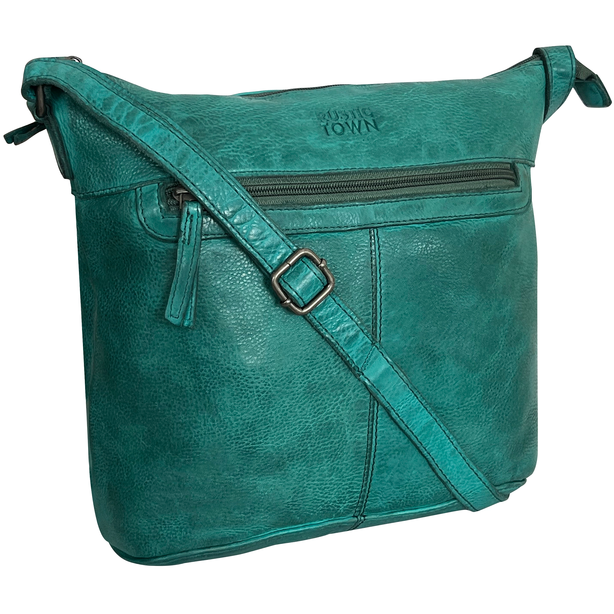 Leather Sling Bag for Women, Green - Main Image