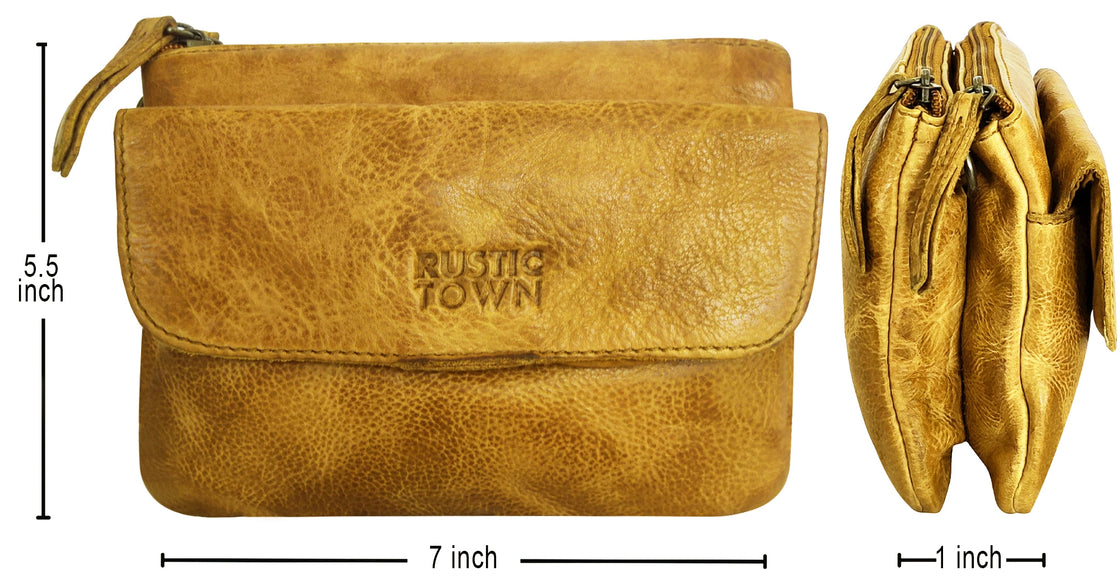 Leather Sling Bag Wristlet Clutch for Women Yellow