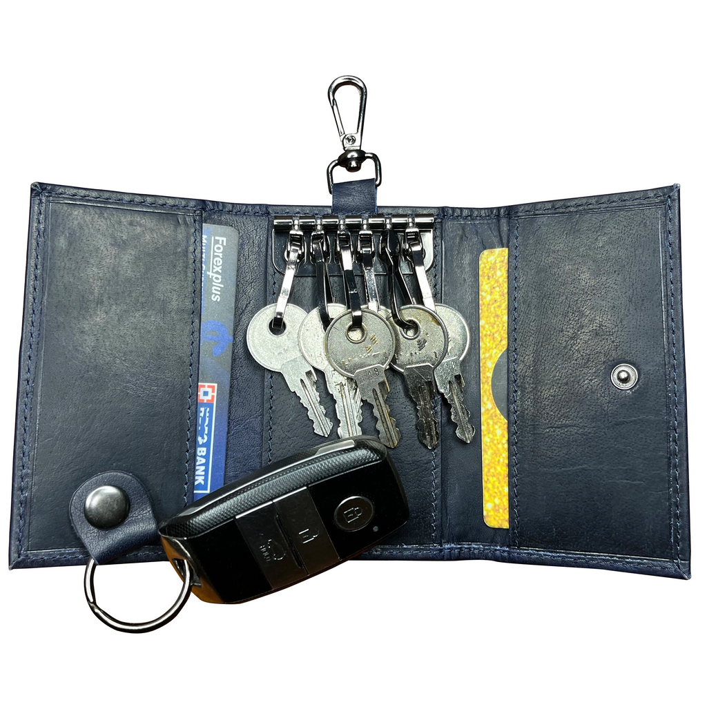 Leather Key Holder for Men | Key Case, Travel Keychain Wallet