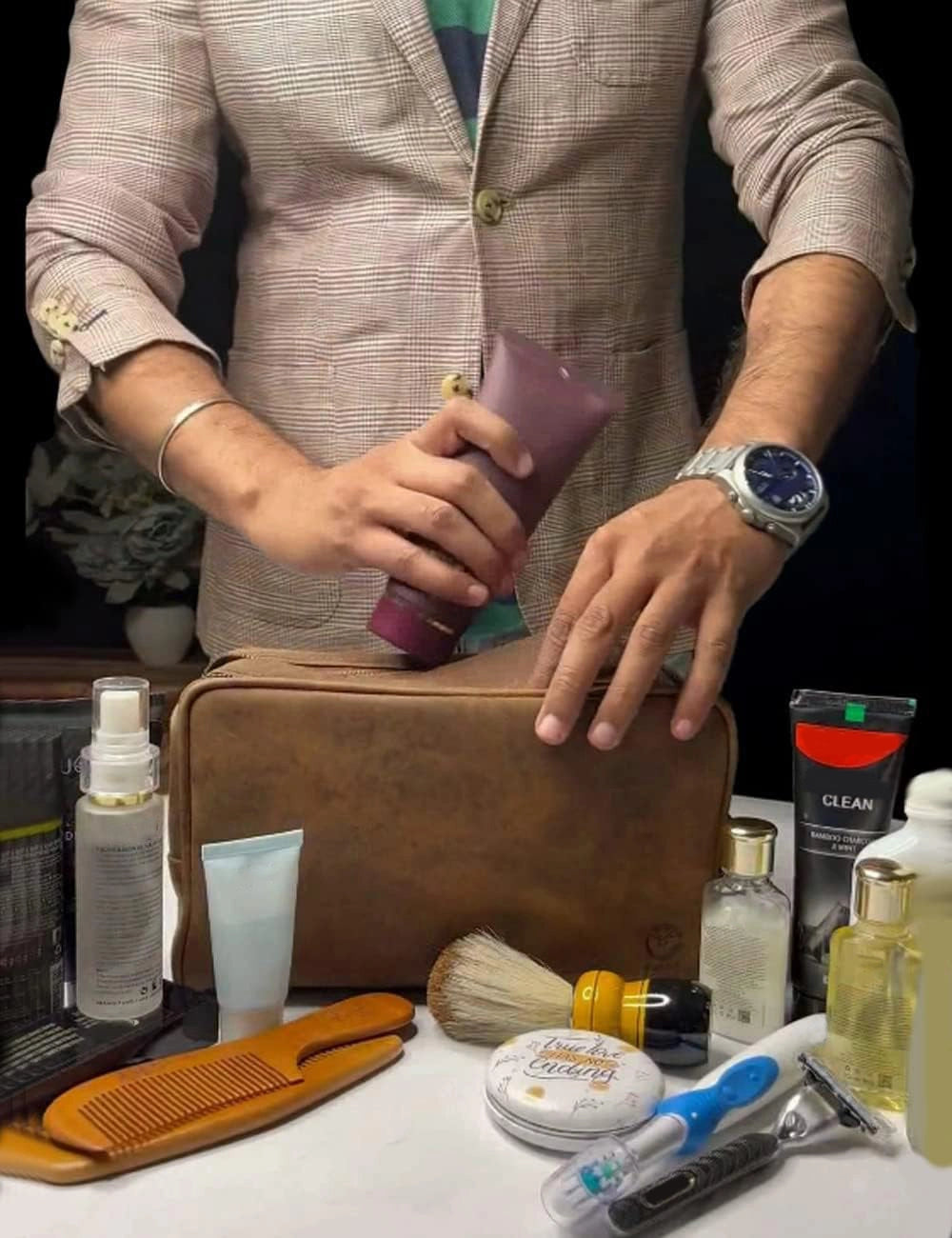 Johnny Handmade Leather Dopp Kit