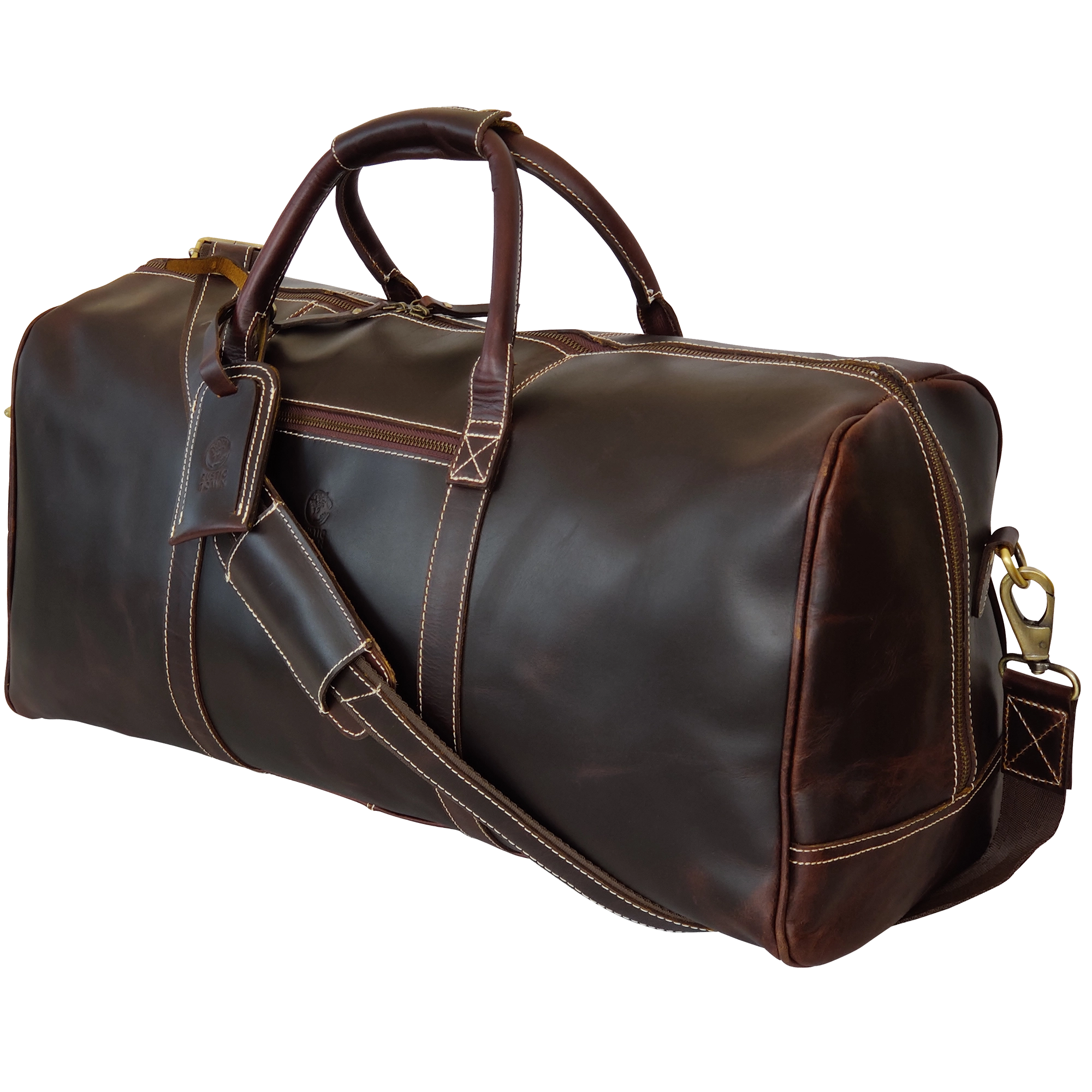 Roadstar Overnight Weekender Carry On Duffel Bag (24 Inches, Walnut Brown)