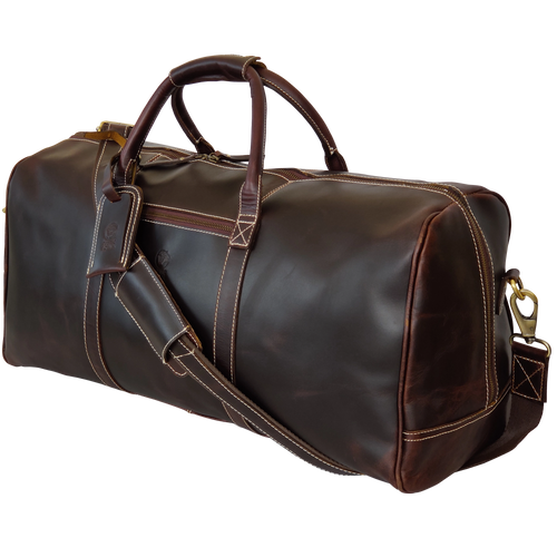 Roadstar Overnight Weekender Carry On Duffel Bag (24 Inches, Walnut Brown)