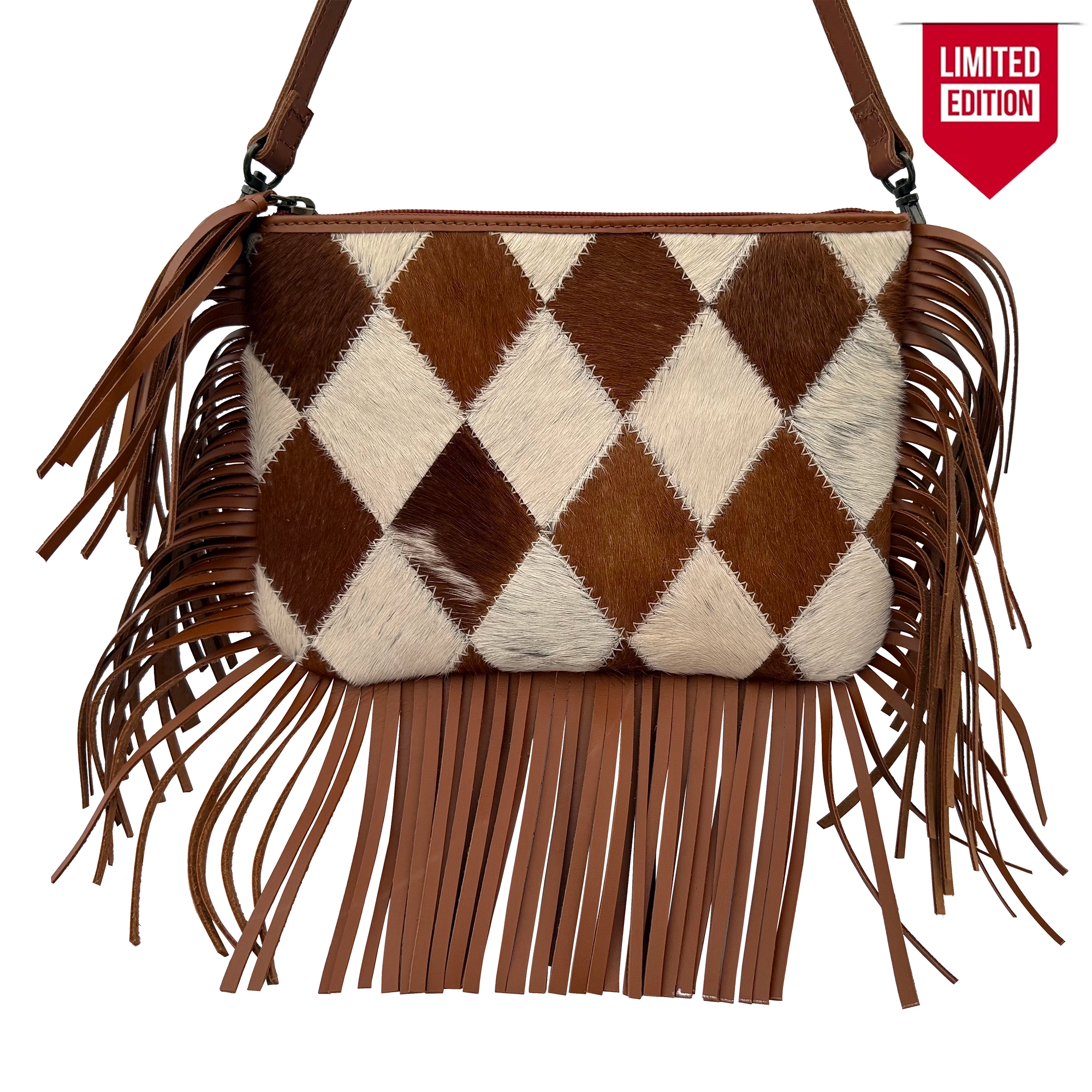 Hair-On Leather Sling Bag for Women | Western Fringe Crossbody & Clutch