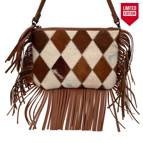 Hair-On Leather Sling Bag for Women | Western Fringe Crossbody & Clutch