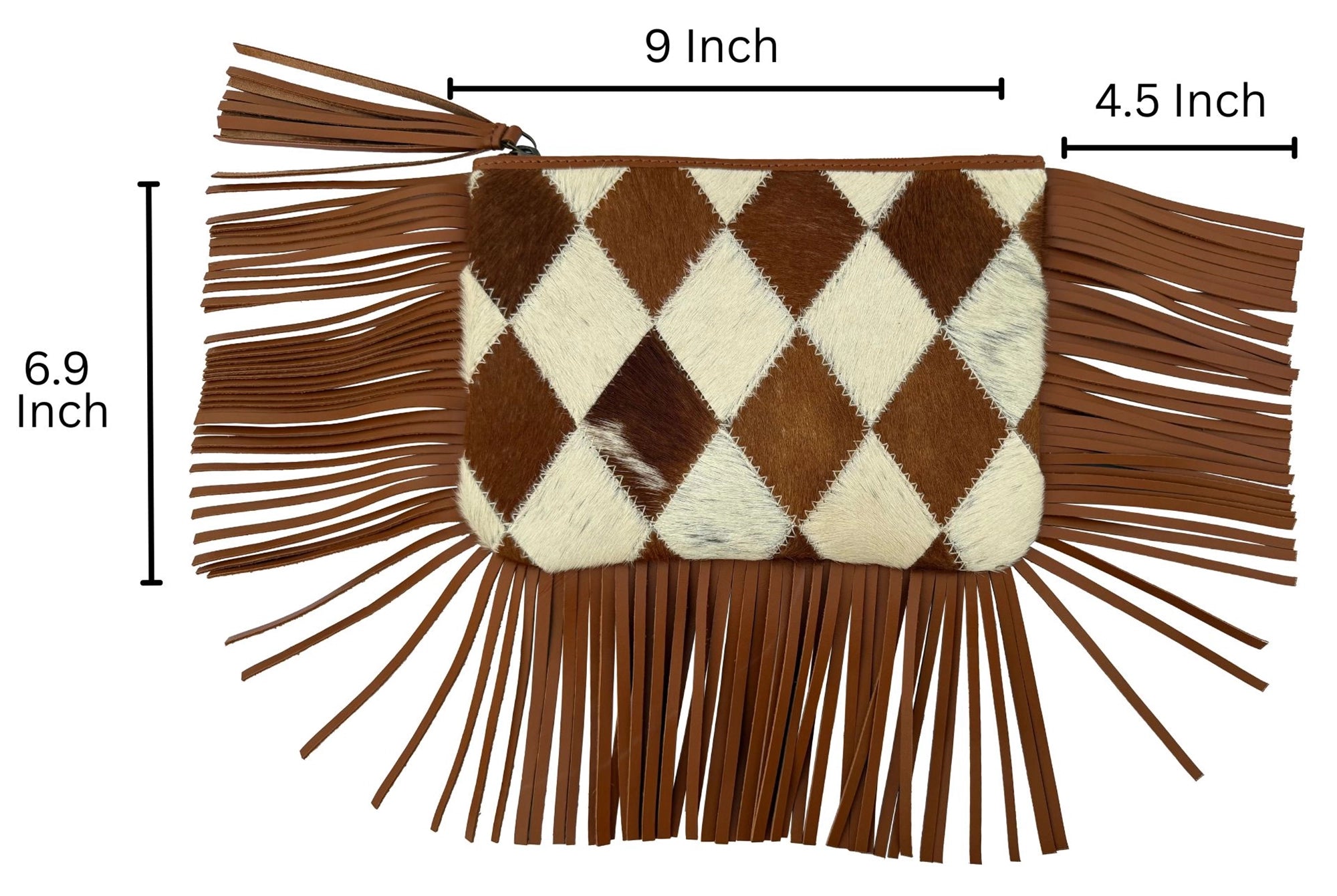Hair-On Leather Sling Bag for Women | Western Fringe Crossbody & Clutch