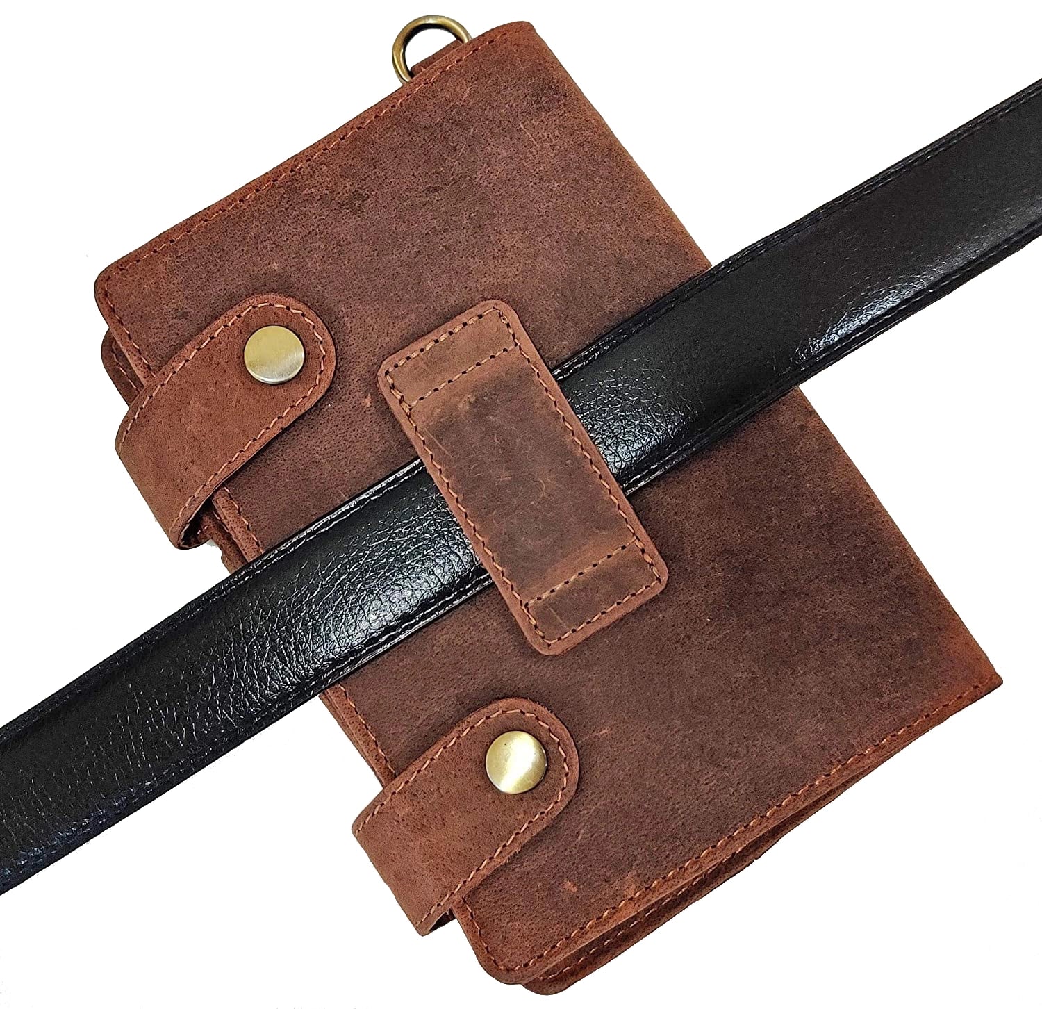 Genuine Leather Crossbody Travel Wallet for Women