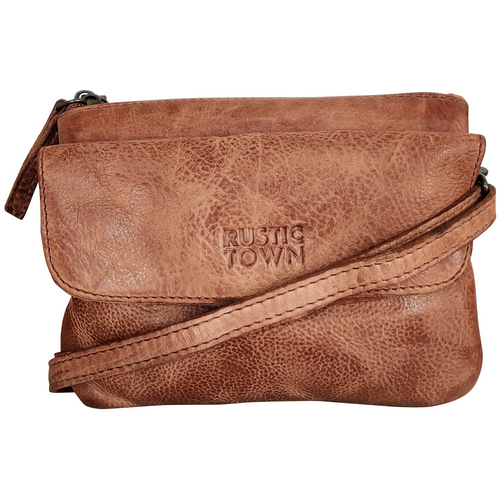 Astra Leather Sling Bag Wristlet Clutch for Women, Cognac