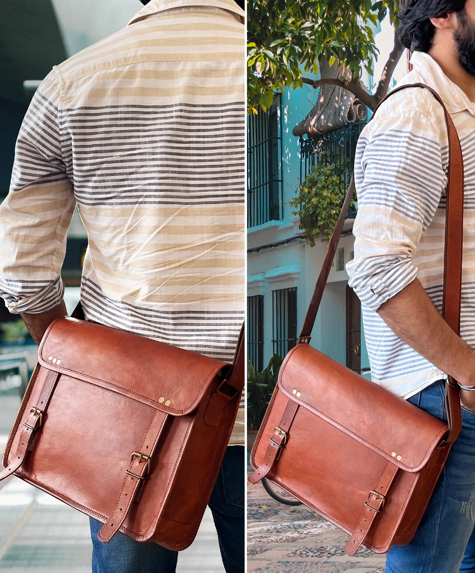 Scout Leather Laptop Messenger Bag (14 inch)