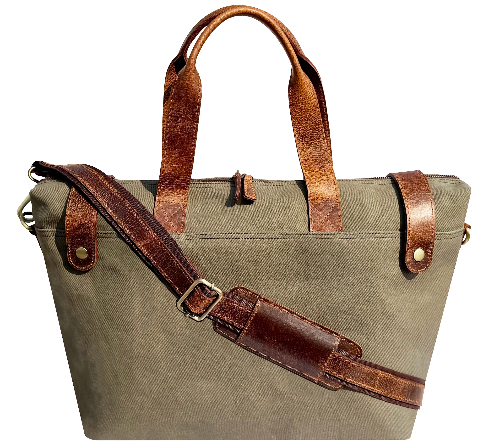 Canvas Leather Duffle Bag | Organized Travel Weekend Bag