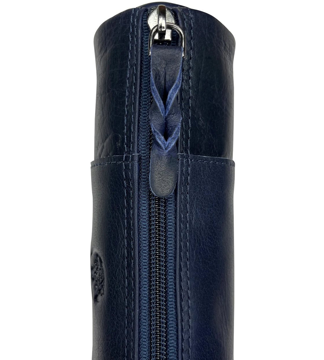 Winnie Leather Zipper Pen Pencil Case (Royal Blue)
