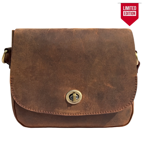 Leather Crossbody Bag for Women - Vintage Shoulder Bag