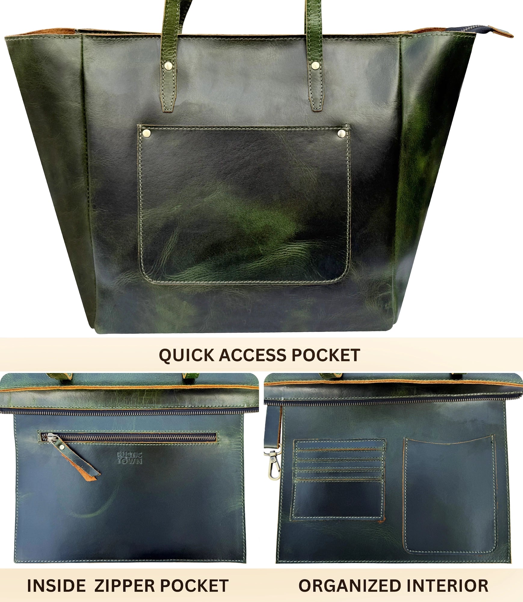 Leather Tote Bag for Women - Timeless Shoulder Bag