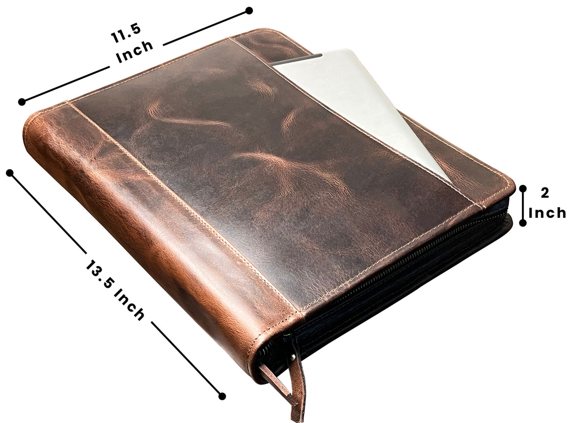 Kingsman Business Leather Portfolio (Dark Brown)