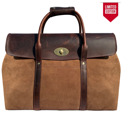 designer travel bags men's Leather Duffle Bag | Luxury Suede & Smart Travel Ready
