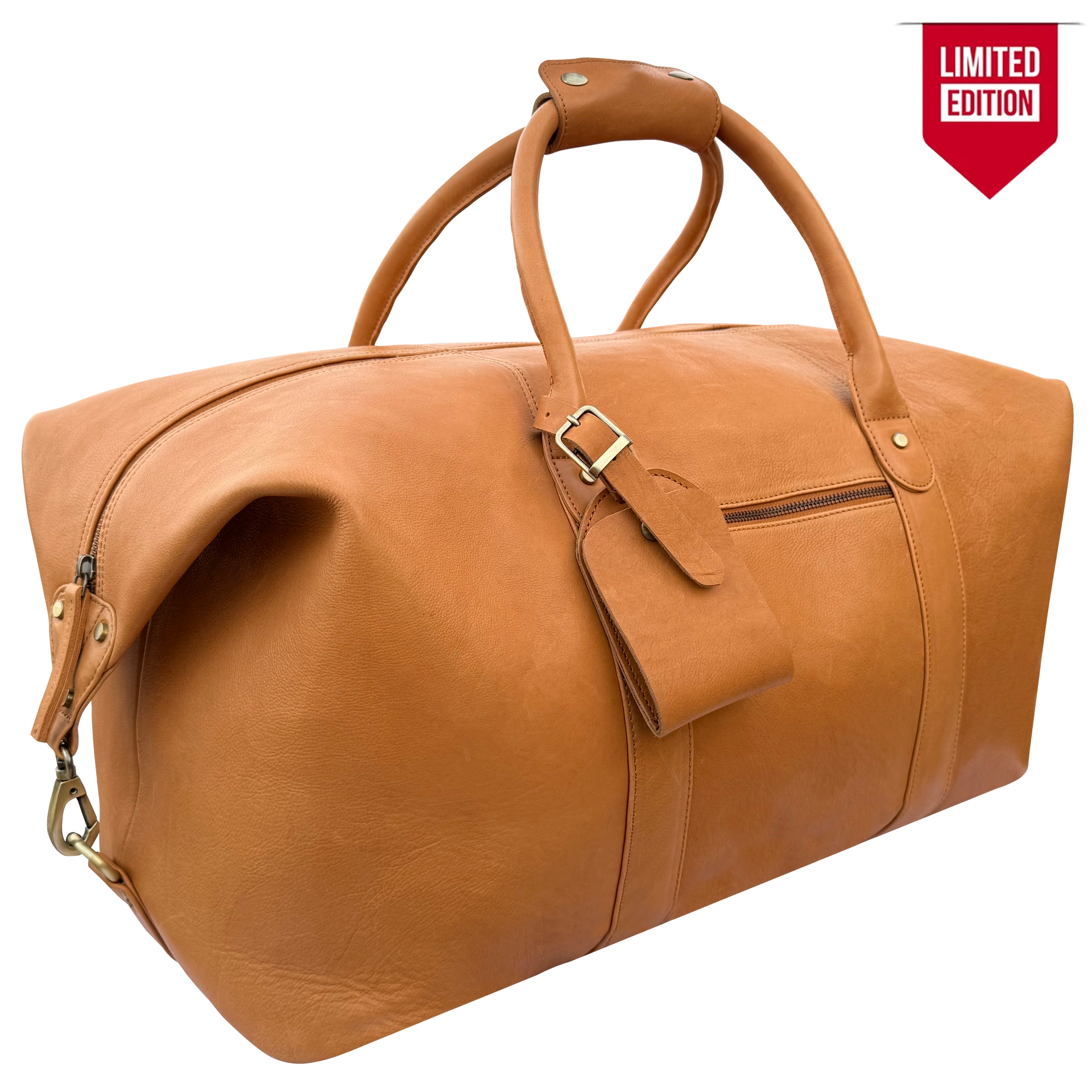 Leather Duffle Bag for Men & Women – Overnight Travel Duffel, Carry-On Luggage for Weekend Getaways