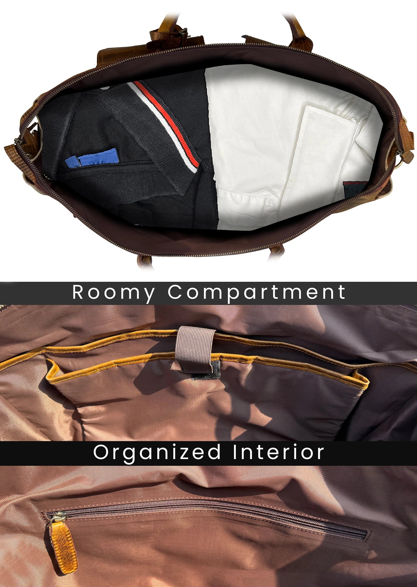 Leather Canvas Duffle Bag for Men | Large Weekender Travel Bag