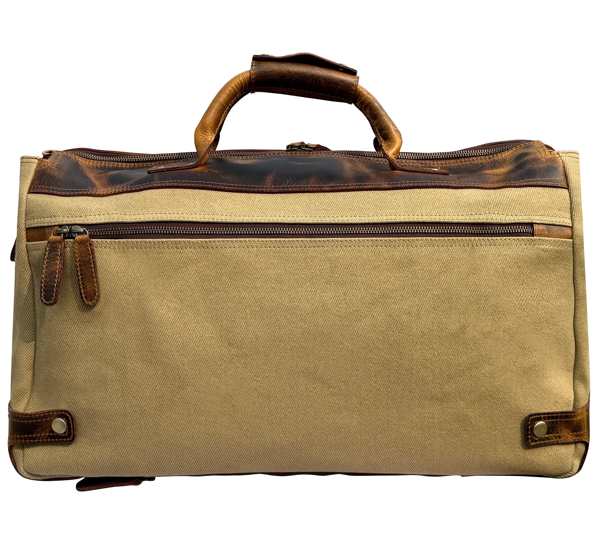 Leather Canvas Duffle Bag for Men | Large Weekender Travel Bag