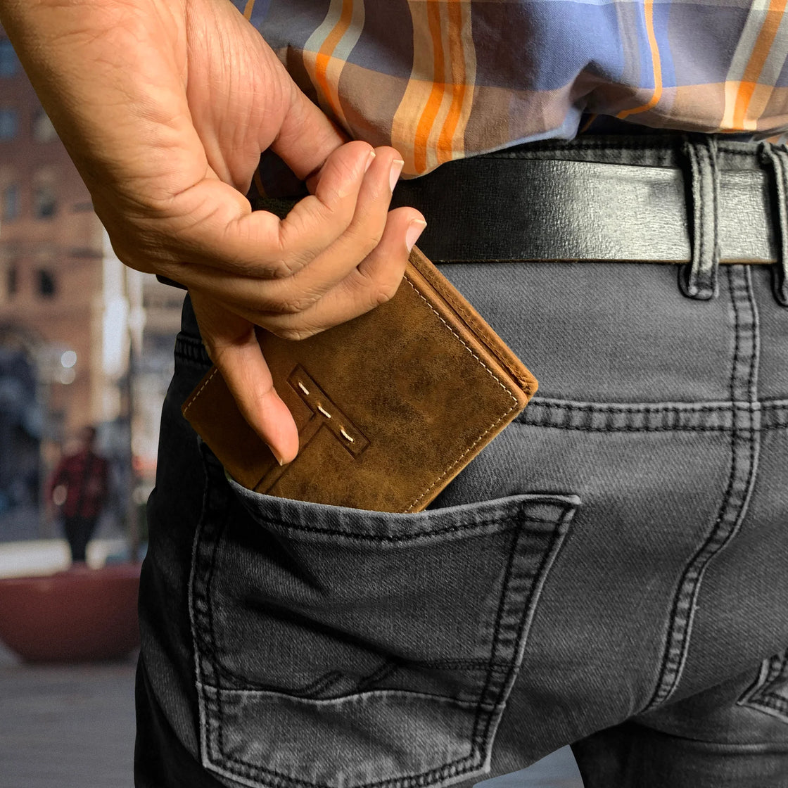 Mens Coin Pocket Wallet Mens Wallet Mens Leather Coin Pocket 
