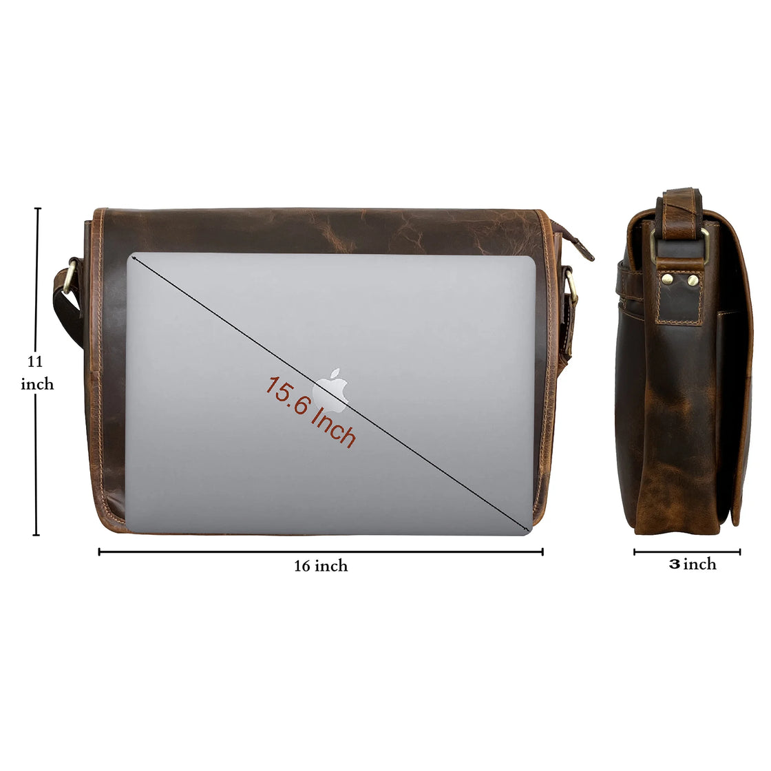 Rustic Town 13 Genuine Leather Handmade Crossbody Messenger Satchel Laptop Bag
