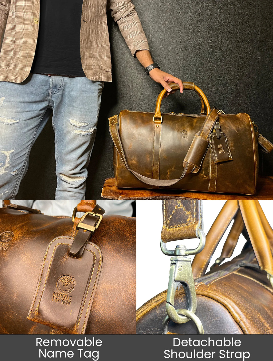 Figaro. Handmade Leather Travel Weekend Bag. – ELF