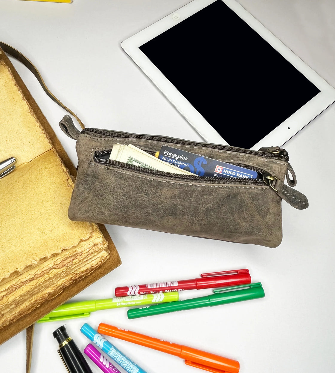 Pencil Case, Pencil Pouch, Leather Pencil Case, Leather Pencil Pouch,  Personalized Leather Pencil Case, Handmade Leather Pencil Case 