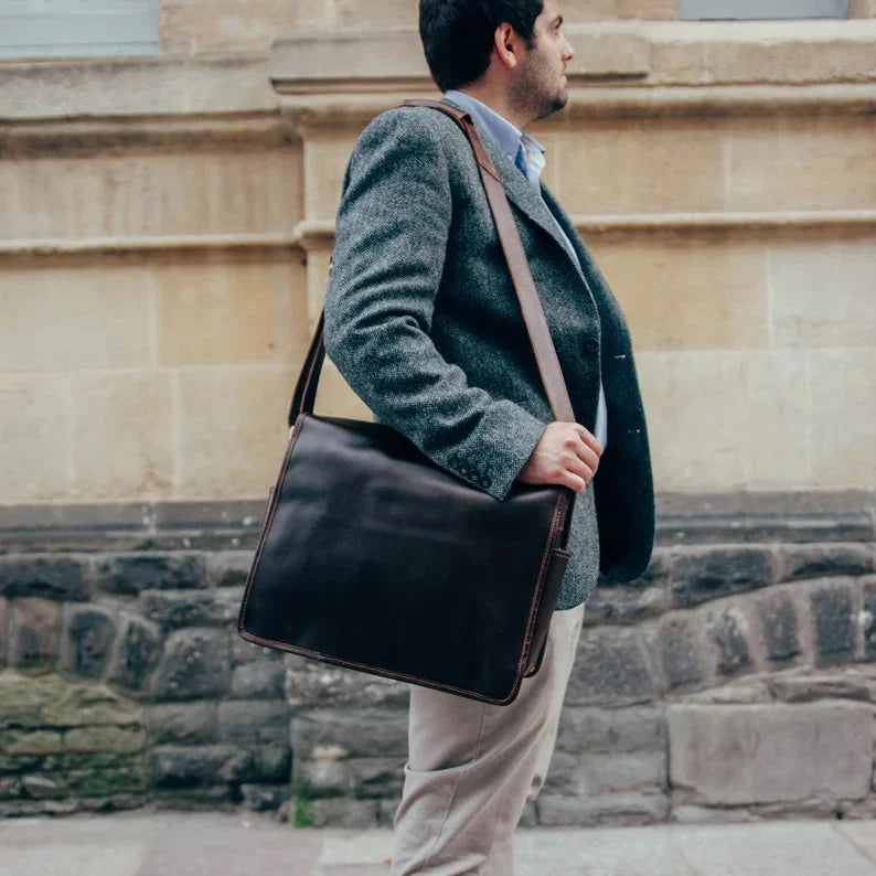 Ranger Buffalo Leather Messenger Bag Crossbody Laptop Bag