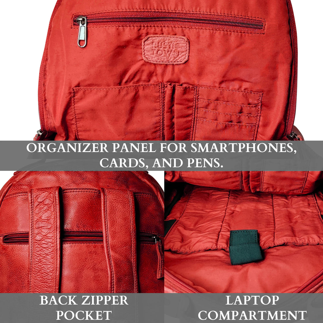 Womens leather backpack with laptop compartment outlet