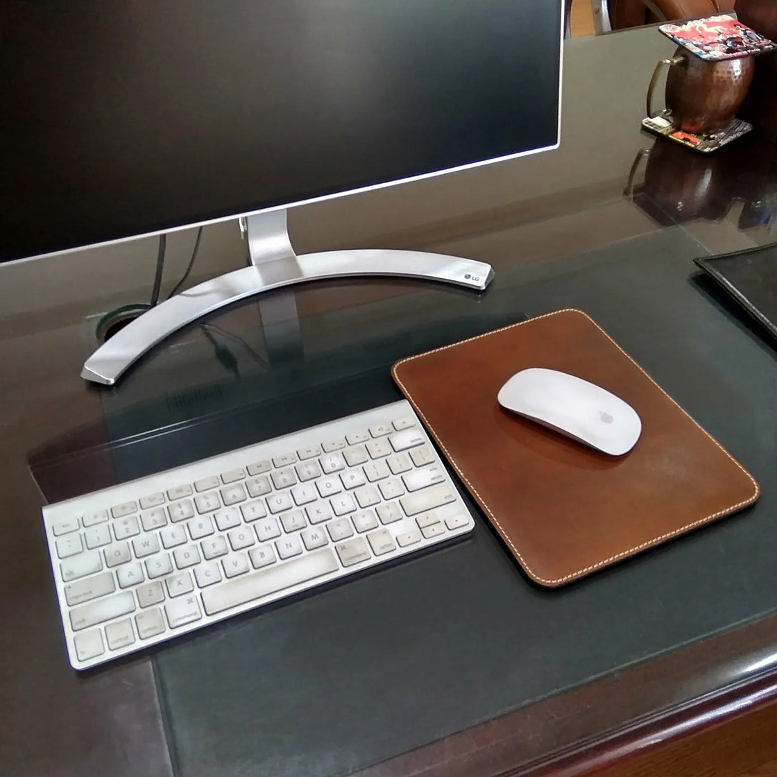 Buy Personalized Leather Desk Mat Laptop Mat for Husband Mouse Pad