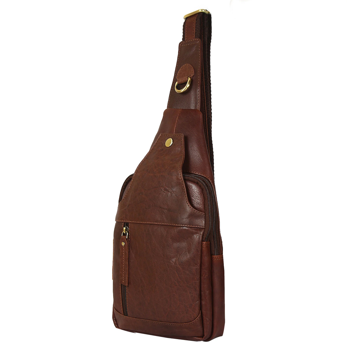 Leather Sling Bag Crossbody Backpack for Men Women-05brown Leather Sling Bag - Crossbody Chest Pack Men & Women USA main image 2
