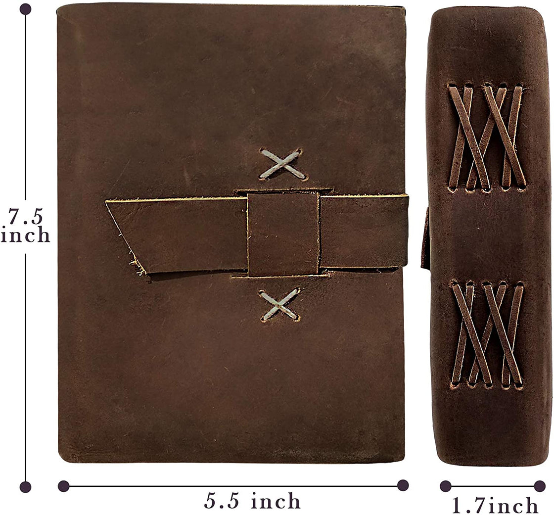 Deckle Edge Paper Vintage Leather Journal